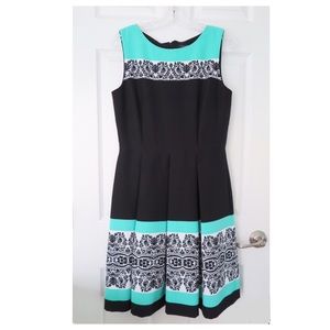Tahari | Leslie Sleeveless Fit & Flare Print Dress